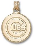 Chicago Cubs Solid 10K Gold ''C CUBS'' Logo 5/8'' Pendant