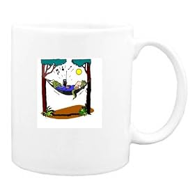 Click here to buy Mug with dinosaur, hammock, relaxing by Shopzeus.