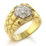 MENS CZ RING - Gold Finish Menis CZ Ring