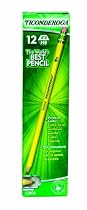 Dixon Ticonderoga Wood-Cased Black-Core #2 Pencils, Soft, Pre-Sharpened, 12 Count, Yellow (13806)