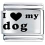I Heart Dog Italian Charm