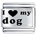 I Heart Dog Italian Charm
