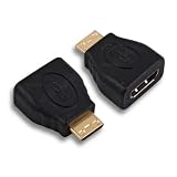 HDMI Adapter Mini Stecker Typ C an HDMI Buchse A - ideal für Kamere Fotoapparat Handy Smartphone mit HDMI Mini C Anschluss