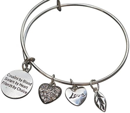 Infinity CollectionCousin Bangle Bracelet, Gifts for Cousins, Jewelry for Women
