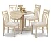 Contemporary Dining Tables | Modern Dining Tables | Modern Dining Room Tables | Modern Side Tables | Traditional Dining Tables | Drop Leaf Dining Tables | Contemporary Dining Room Tables - Natural White Wash 5 Piece Drop Leaf Dining Table with 4 Chairs