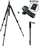 Manfrotto 190XPROB 322RC2 Tripod/Head Kit with a Monopod and a Bonus Quick Release Plate for the RC2 Rapid Connect Adapter