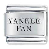 Pugster Yankee Fan Stainless Steel Sport Theme Sports Hobbies Italian Charm Link