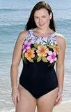 Beach Native Evening Tide Plus Size Keyhole Back Swimsuit - Women's Swimsuit Plus Size Swimsuits