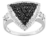 10KT WG 1.00CTW WHITE AND IRRADIATED BLACK DIAMOND RING