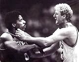 Julius Erving  Larry Bird 16x20 Fighting