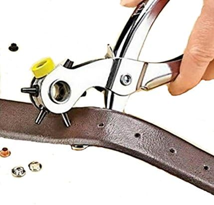 Flii® Multi function roto punch leather hole punching tool , mending solution add eyelets puncher / pliers for belt
