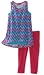 Energie Girls 7-16 Racer Back Crochet Tank And Legging Set, Pink/Blue, Medium