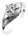 Sterling Silver Pentagram Star Poison Cuff Bracelet