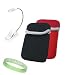 New 3 Item Amazon Kindle 2 Accessorie Kit Includes: Black / Red Reversable Carrying Sleeve + A White LED Reading Light + A Live*Laugh*Love Wrist Band!!!