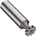 Niagara Cutter B555 Straight Tooth Shank Type Keyseat Cutter, High Speed Steel, Uncoated (Bright), Round Shank, 1/2" Cutter Diameter, 10 Tooth, 1/8" Width