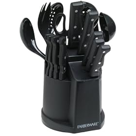 Farberware 21-Piece Knife and Tool Set with Carousel