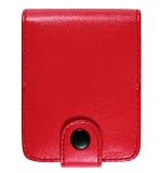 EZ Apple 3rd Generation iPod Nano Video Leather Flip Carrying Case with Belt Clip And with 1 Piece Shield Protector (EZ Red)