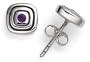 Sterling Silver Earrings With Amethyst From The Metro Collection, By Zina