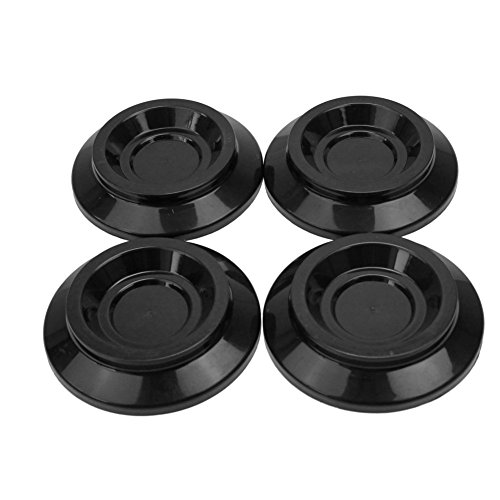 4Pcs Black Plastic Piano Coaster Caster Cups for Floor Carpet