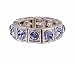 Ring - R46 - Swarovski (tm) Crystal Stretch - Square Style - Size Lg ~ Tanzanite (Purply Blue)