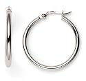 14k White Gold Hoop Earrings