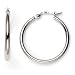 14k White Gold Hoop Earrings