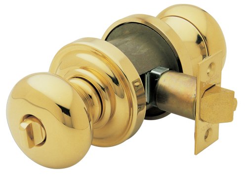 Baldwin 5205.003.ENTR Classic Knob Keyed Entry Set, Lifetime Polished Brass