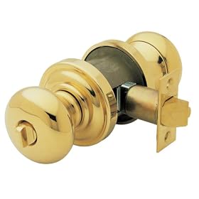 Baldwin 5205.003.ENTR Classic Knob Keyed Entry Set, Lifetime Polished Brass by Baldwin