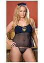 Plus Size Sexy Babydoll Don't Stop Cop Bedroom Outfit