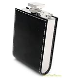 Suave Black Leather Flask