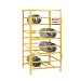 Little Giant GSC-3648-70 Industrial Gas Cylinder Cage, 12 Cylinders Capacity, 70" Height x 48" Width x 36" Depth, Yellow