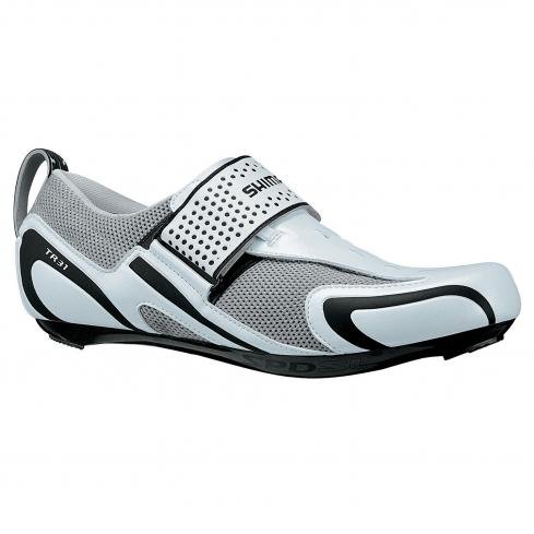 Shimano SH-TR31 Men's Triathlon Cycling Shoe, White/Black, 45