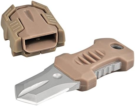 ZJLMS Portable Mini Camping and Hiking EDC Tool Necklace (Sand color)