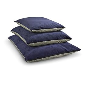 Deluxe Corduroy Dog Bed Blue / Gray