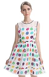 Organza/Polyester Spring General Print  Dress