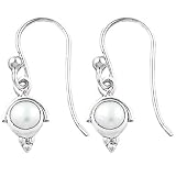 Silver Tone Pearls Sterling Silver Fashion Dangle Earrings