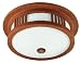 American Fluorescent MIF213KECT Two-Light 13-Watt 14-Inch, Oak Veneer Mission Flush Mount Light Fixture