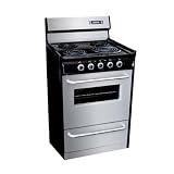 Summit Professional Series TEM630BKWY 24 Freestanding Electric Range with Manual Clean,... by