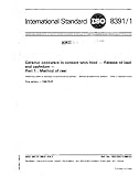 ISO 8391-1:1986, Ceramic cookware in contact with food - Release of lead and cadmium - Part 1: Method of test