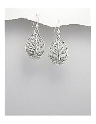 Tree Earrings In 92.5 Sterling Silver