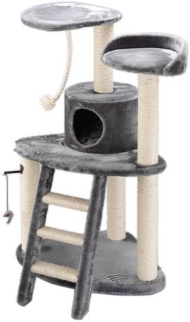 Europet Cat Scratcher/ Beds with Trunk, 9 x 76 x 56/ 131 cm, Grey by Europet