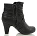 City Classified Women's Sami Faux Leather Double Strappy High Heel Ankle Boot