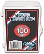 BCW Hinged Box 100 Count - Baseball, Football, Basketball, Hockey, Golf, Single Sports Cards Top Load - Sportcards Card Collecting Supplies