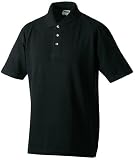James & Nicholson Polo-Shirt Medium f&Atilde;&frac14;r Damen und Herren, Schwarz, 4XL