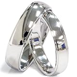 New ELEGANT Matching His Hers High Polished Wedding Bands Set 950 Platinum