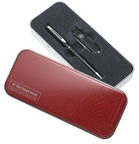 Victorinox Swiss Army Classic and Black Waterman Hemisphere Pen Gift Set