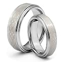 His & Her's 8MM/6MM Tungsten Carbide Wedding Band Ring Set w/Laser Etched Celtic Design (Available Sizes H - Z+2) EMAIL US WITH YOUR SIZES