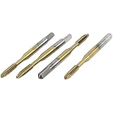 M3x0.5mm Screw Thread Straight Flutes HSS Machine Metric Plug Tap 4pcs