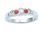 0.50 (1/2) cttw Genuine Ruby Band - Platinum, 14kt White or Yellow Gold