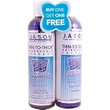 Jason Natural Thin to Thick, Shampoo & Conditioner, Bonus Pack, 2 (8 fl oz, 250 ml) Bottles by ClubNatural